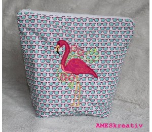 Stickserie - Flowery Flamingo